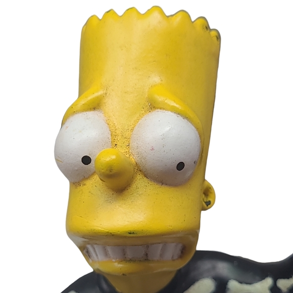 2001 BURGER KING TOY BART SIMPSON SKELETON COSTUME FIGURE - 3 1/4" TALL - Picture 6 of 12